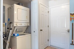 Condo, Multiple Beds, Patio (Lake Vibin') | Laundry - Family Fun at Lake Vibin' Lazy Days Osage Beach w/ 2 Pools, Playground, Games & Calm Water (Osage Beach)