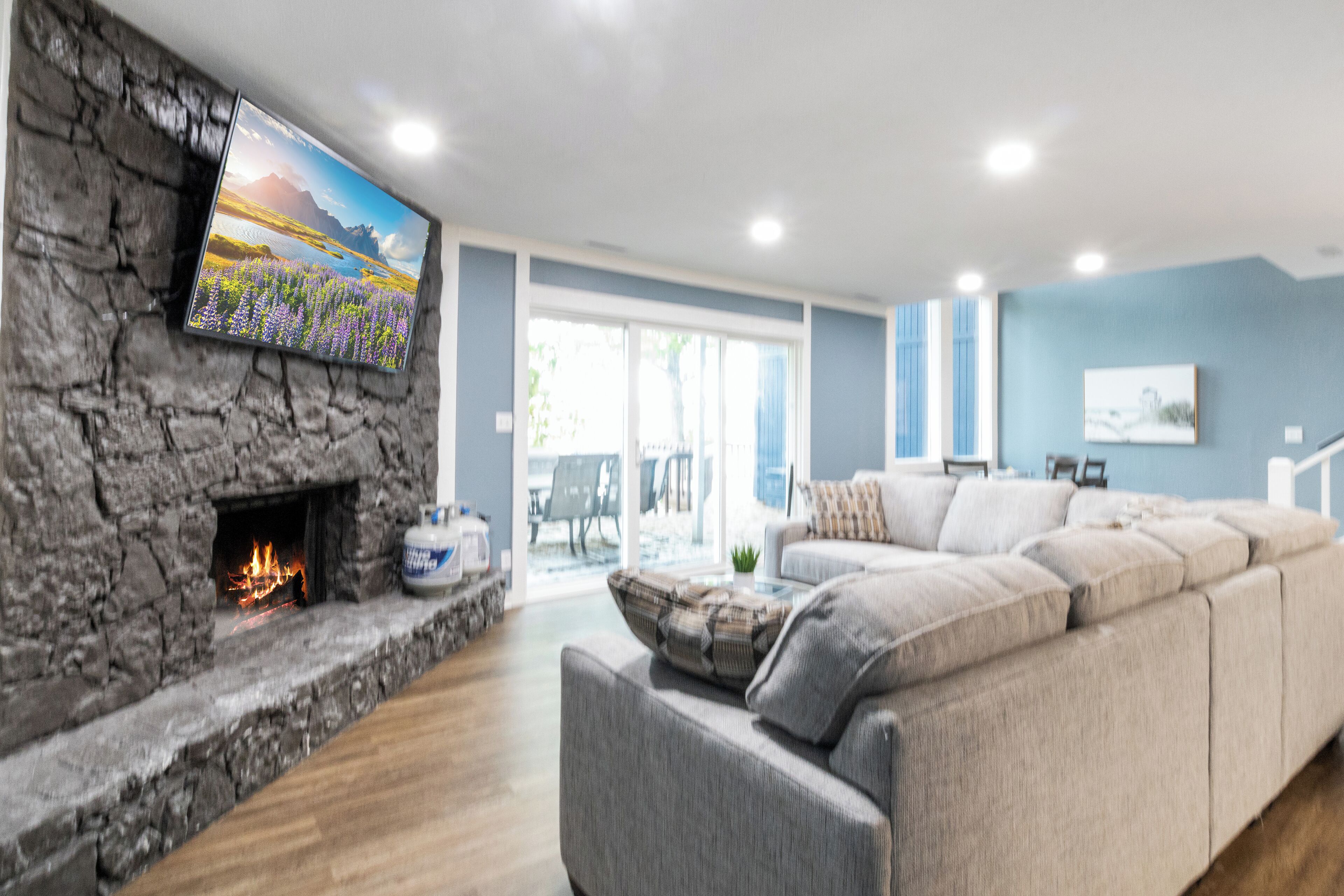 Leilighet, flere senger, terrasse (Castaway Cove Unit 6) | Oppholdsområde