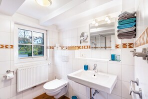 Ducha, secador de pelo, toallas