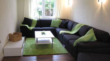 Fernseher, Kamin, DVD-Player, Stereoanlage