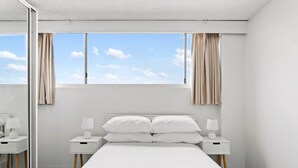 Apartemen | 1 kamar tidur, setrika/meja setrika, dan seprai linen