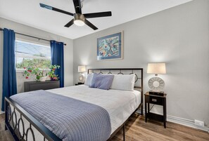 2 bedrooms, iron/ironing board, WiFi, bed sheets