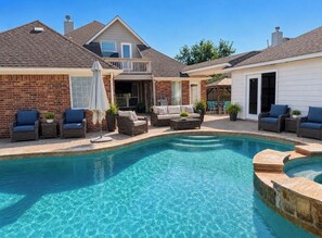 Pool - 30 Min to NRG Stadium World Cup Pool Home with Gym, Cold Plunge & Sports TVs (League City)
