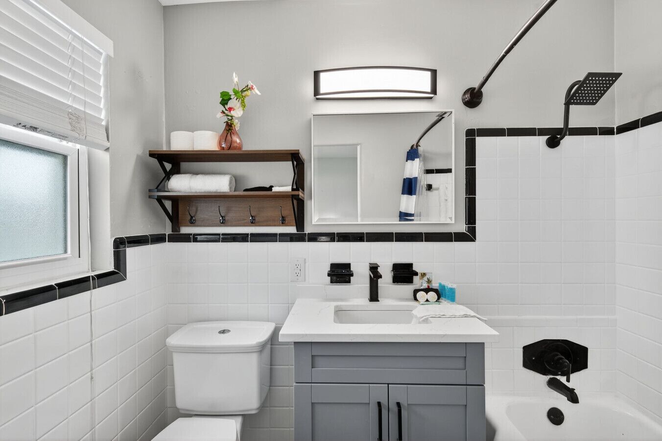 Hair dryer, towels