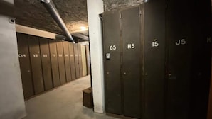 A row of lockers with labels G5, H5, and J5. - VAL Thorens Rental: Studio Cabin for 4 People at the top of the Resort (Les Belleville)