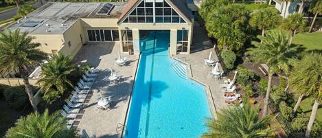 Indoor pool, a heated pool
