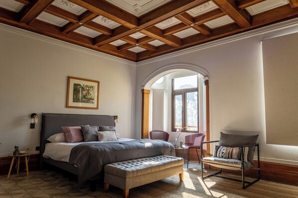 Superior Apartment Queen, Park View | Kaliteli yatak takımı, dizüstü bilgisayar çalışma alanı 