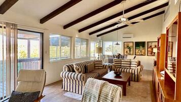 Televisión y chimenea