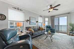 Condo, Multiple Beds, Pool Access, Ocean View (Legacy Tower 2- 1301) | Living area - Spacious Beach View, End Unit in Legacy Tower 2-1301 - 3 Bedroom 3 Bath Condo (Gulfport)