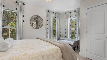 Cottage, 2 Queen Beds, Patio, Beach View (Pelican Cove Cottage) | 2 bedrooms, individually decorated, individually furnished, bed sheets