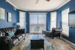 Condo, Multiple Beds, Pool Access, Ocean View (Legacy Tower II 0809) | Living area - Spacious Beachview End Unit in Legacy Tower 2 -809 - 3 Bedroom 3 Bath Condo (Gulfport)