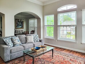 Villa, Multiple Beds, Patio, Beach View (Legacy Villa 1306) | Living area - Legacy Villa 1306 - 2 Bedroom 2 Bath With Garage in Beachside Neighborhood (Gulfport)