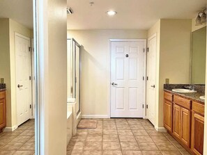Condo, Multiple Beds, Pool Access, Ocean View (Legacy Tower I 1004) | Bathroom | Towels - Beachview Condo in Legacy Tower 1-1004 - Fully Furnished 3 Bedroom 2 Bathroom (Gulfport)