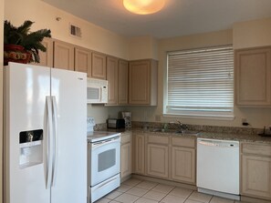 Condo, Multiple Beds, Pool Access, Ocean View (Legacy Tower 1 -501) | Private kitchen - Spacious Beachview End Unit in Legacy Tower 1-501 - 3 Bedroom 3 Bath Condo (Gulfport)