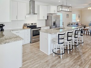 House, Multiple Beds, Patio, Ocean View (Seaside Bliss) | Private kitchen - Brand New Home With Beach Views! Fully Furnished 3 Bedroom Home in Gulfport (Gulfport)