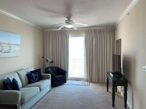 Condo, 2 Queen Beds, Hot Tub, Ocean View (Legacy Tower II 1204) | Living area - Beachview Condo at Legacy Tower 2 -1204 - Fully Furnished 2 Bedroom 2 Bath (Gulfport)