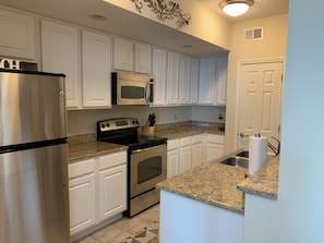 Condo, 2 Queen Beds, Hot Tub, Ocean View (Legacy Tower 2 -1204) | Private kitchen - Beachview Condo at Legacy Tower 2 -1204 - Fully Furnished 2 Bedroom 2 Bath (Gulfport)