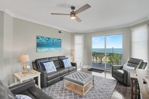 Condo, Multiple Beds, Beach View (Legacy Tower II 0309) | Living area - Quiet Beachview End Unit in Legacy Tower 2 -309 - 3 Bedroom 3 Bath Condo (Gulfport)