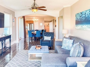 Condo, Multiple Beds, Pool Access, Ocean View (Legacy Tower II 0309) | Living area - Quiet Beachview End Unit in Legacy Tower 2 -309 - 3 Bedroom 3 Bath Condo (Gulfport)