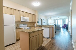 Condo, Multiple Beds, Pool Access, Ocean View (Legacy Tower 1 -603) | Private kitchen - Beachview Condo in Legacy Tower 1 -603 - Fully Furnished 3 Bedroom 2 Bathroom (Gulfport)