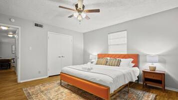 Desk, iron/ironing board, free WiFi, bed sheets