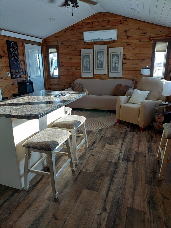 TV - Brilliant cabin with AC near Huron, we call this Minny, its a mini Manson. (Huron)