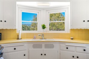Fridge, microwave, oven, stovetop - Coastal Farmstead Retreat | The Chosen Collection (Santa Barbara)
