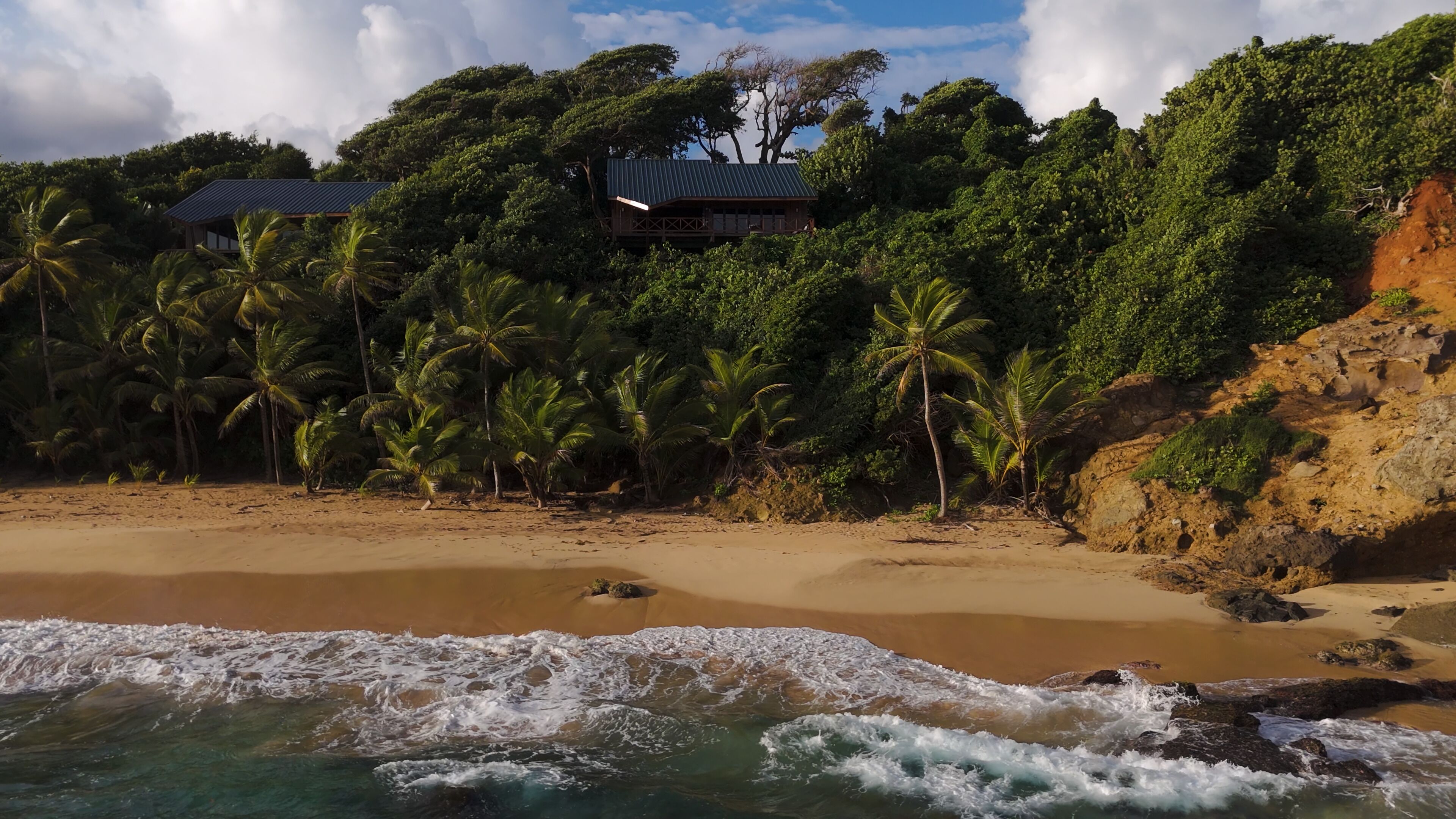 On the beach, sun loungers, beach towels