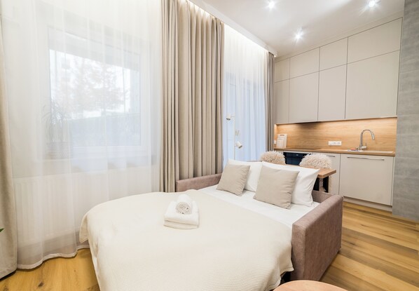 1 chambre, fer et planche à repasser, Wi-Fi, literie fournie