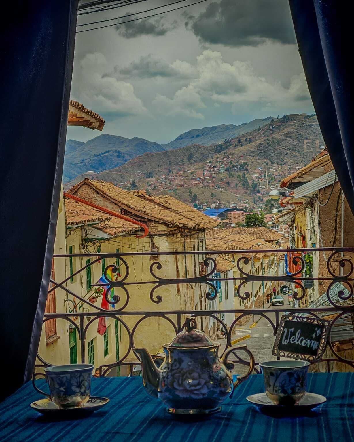 Desk, laptop workspace