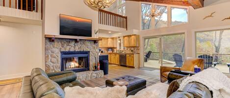 TV connectée, cheminée