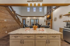 Interior - Fireside Living - Pet Friendly | Hot Tub | Game Room | Outdoor Fireplace (Blue Ridge)