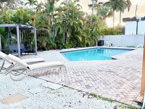 Pool - Rove Modern Mid-Century in Victoria Park 2BR Home with Heated Pool and BBQ (Fort Lauderdale)