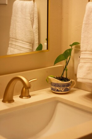 Towels, soap, toilet paper