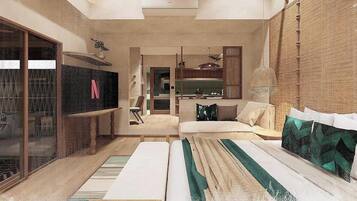 Habitación Deluxe doble, balcón | Escritorio y wifi gratis