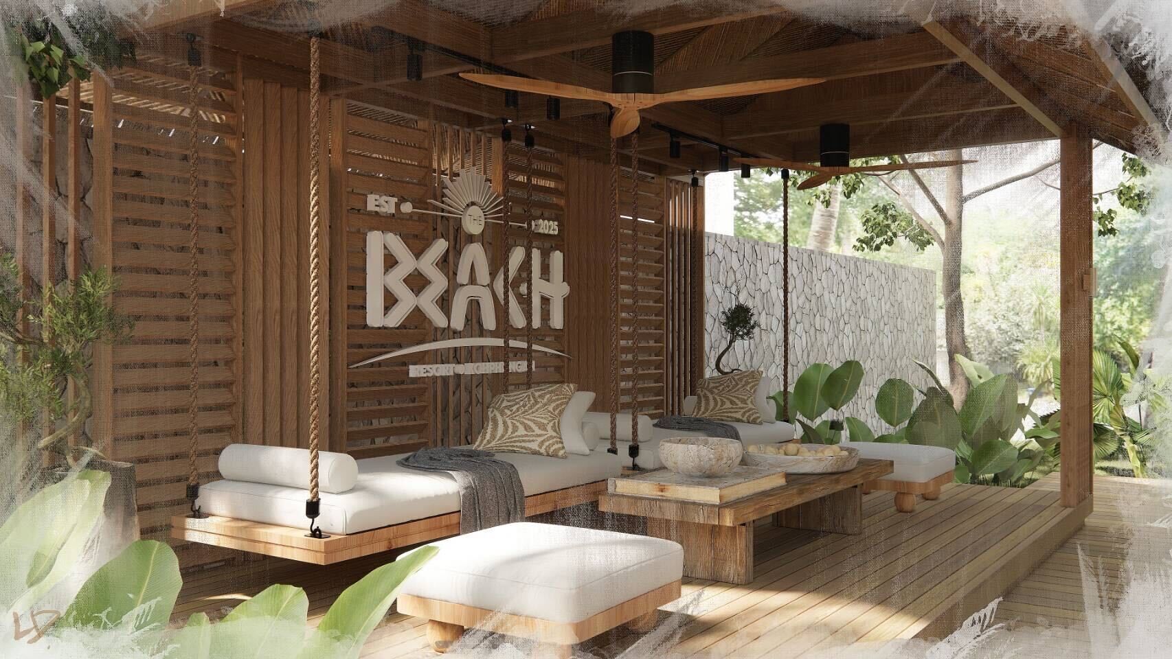 Habitación Deluxe doble, balcón | Jardines del alojamiento