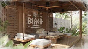 Chambre Deluxe double, balcon | Terrain de l’hébergement 