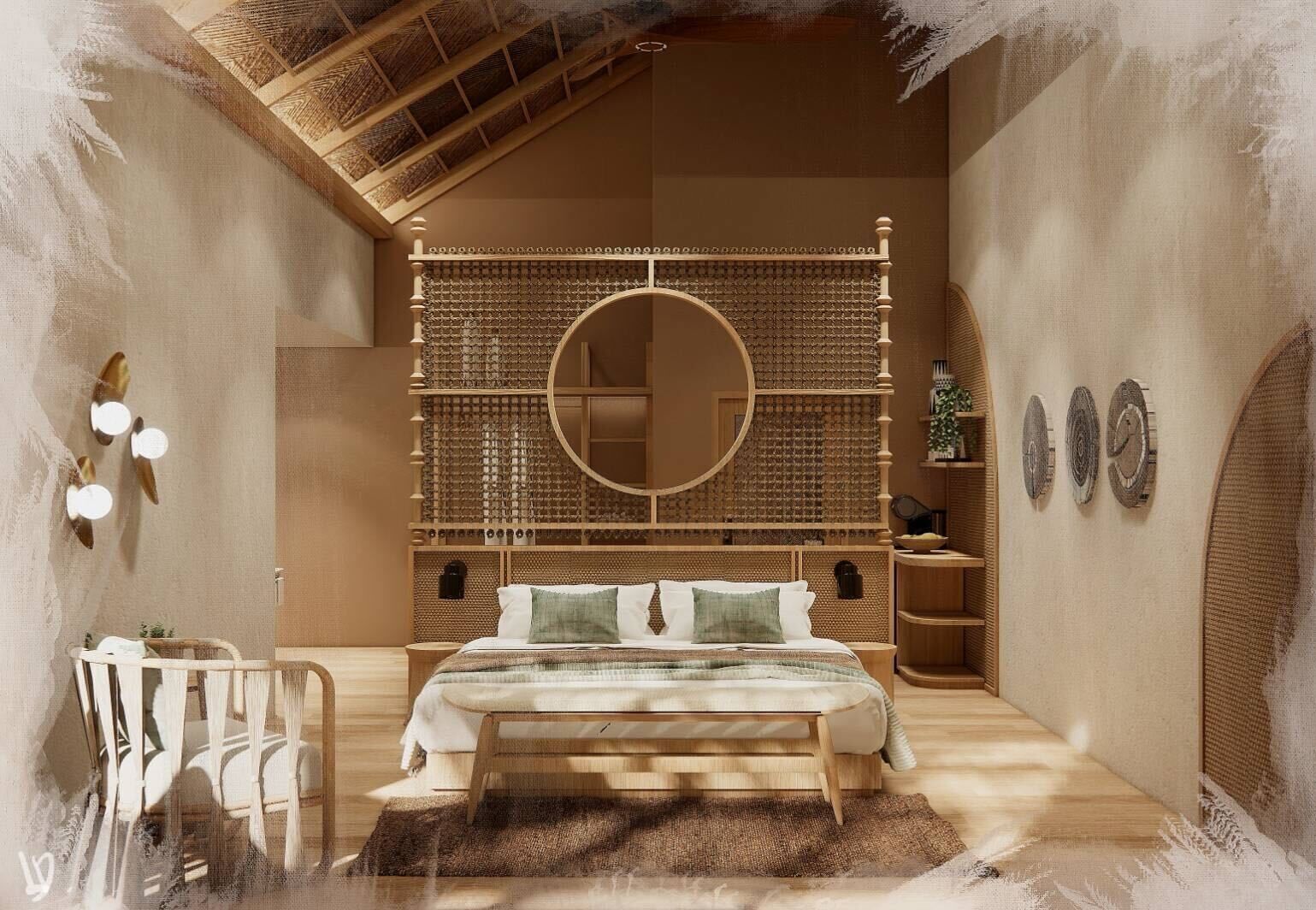 Habitación doble Deluxe, balcón | Escritorio y wifi gratis 