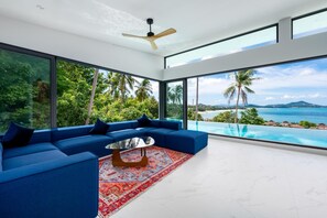 Villa, 4 Bedrooms, Private Pool, Ocean View | View from room - VillaSookjai 4BR SeaViewChawengNoi KBR54 (Koh Samui)