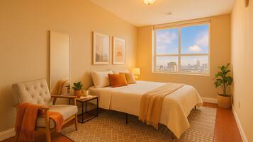 2 bedrooms, iron/ironing board, WiFi, bed sheets