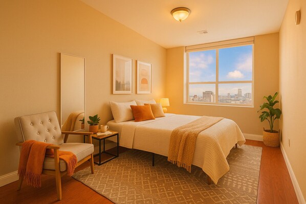 2 habitaciones, tabla de planchar con plancha, wifi y ropa de cama 