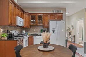 Microwave, oven, stovetop, dishwasher