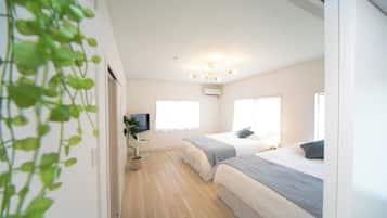 1 slaapkamer, een bureau, gratis wifi, beddengoed