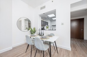Dining - Peaceful 1BR with Urban Outlook, Near a Park, 15-Minute Drive to Miracle Garden (Dubai)