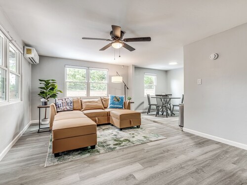 Walk to Plaza District · Modern 2BR Home near downtown and fairgrounds.