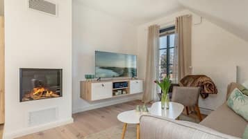 Smart TV, fireplace