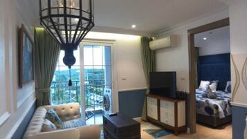 Apartment, 1 Schlafzimmer, barrierefrei, Raucher | Wohnzimmer