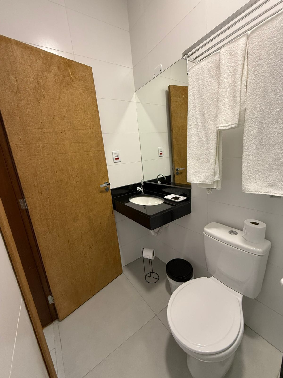 Shower, towels, soap, shampoo