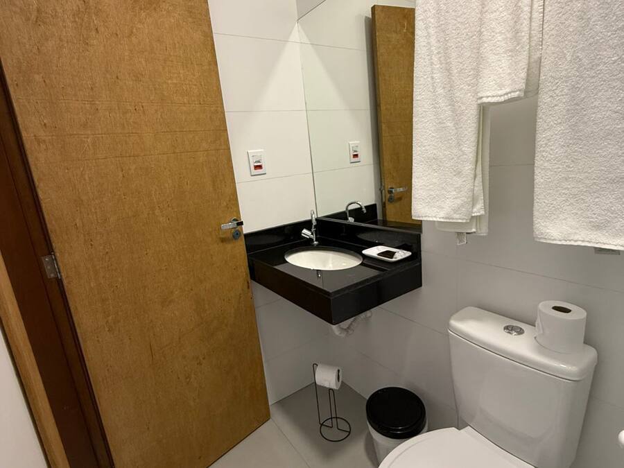 Shower, towels, soap, shampoo