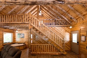 Interior - Rustic Cabin with Lofted Interior and Fire Pit in Ohio (Millersburg)